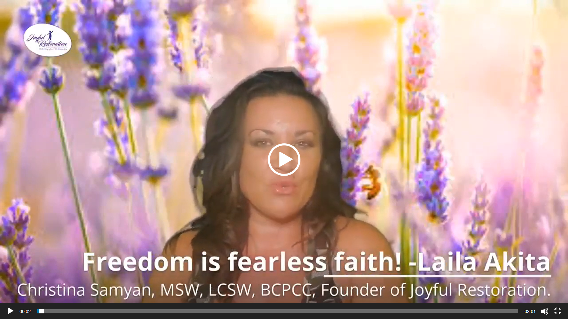 “Freedom is Fearless Faith.”-Laila Akita
