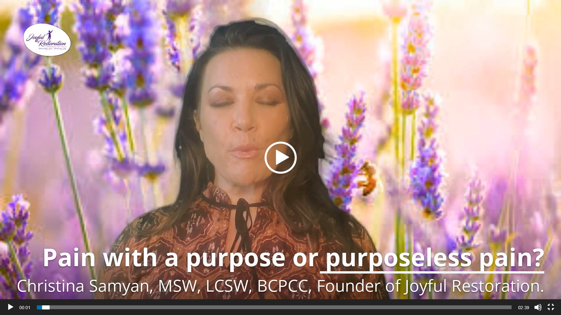 Pain with a purpose or purposeless pain?