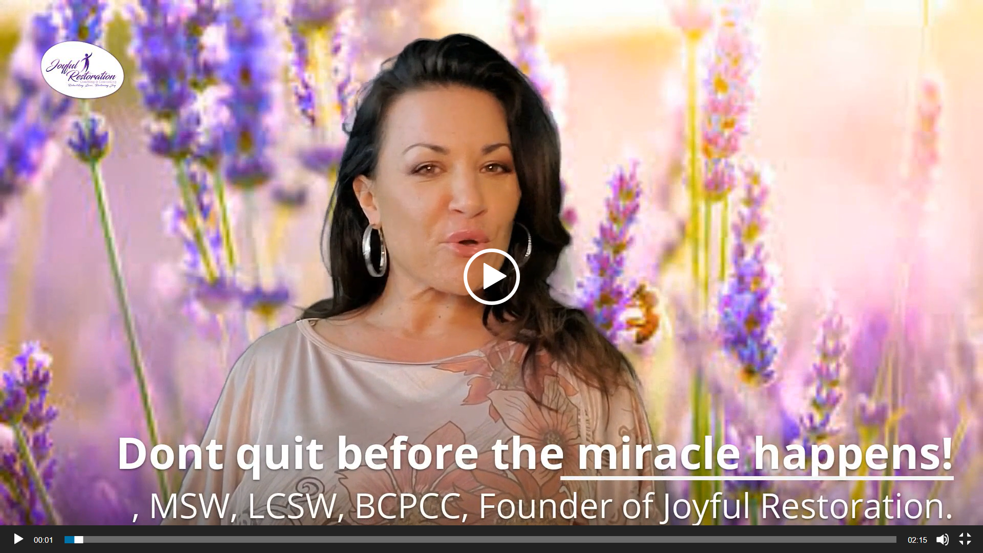 Don’t quit before the miracle happens!