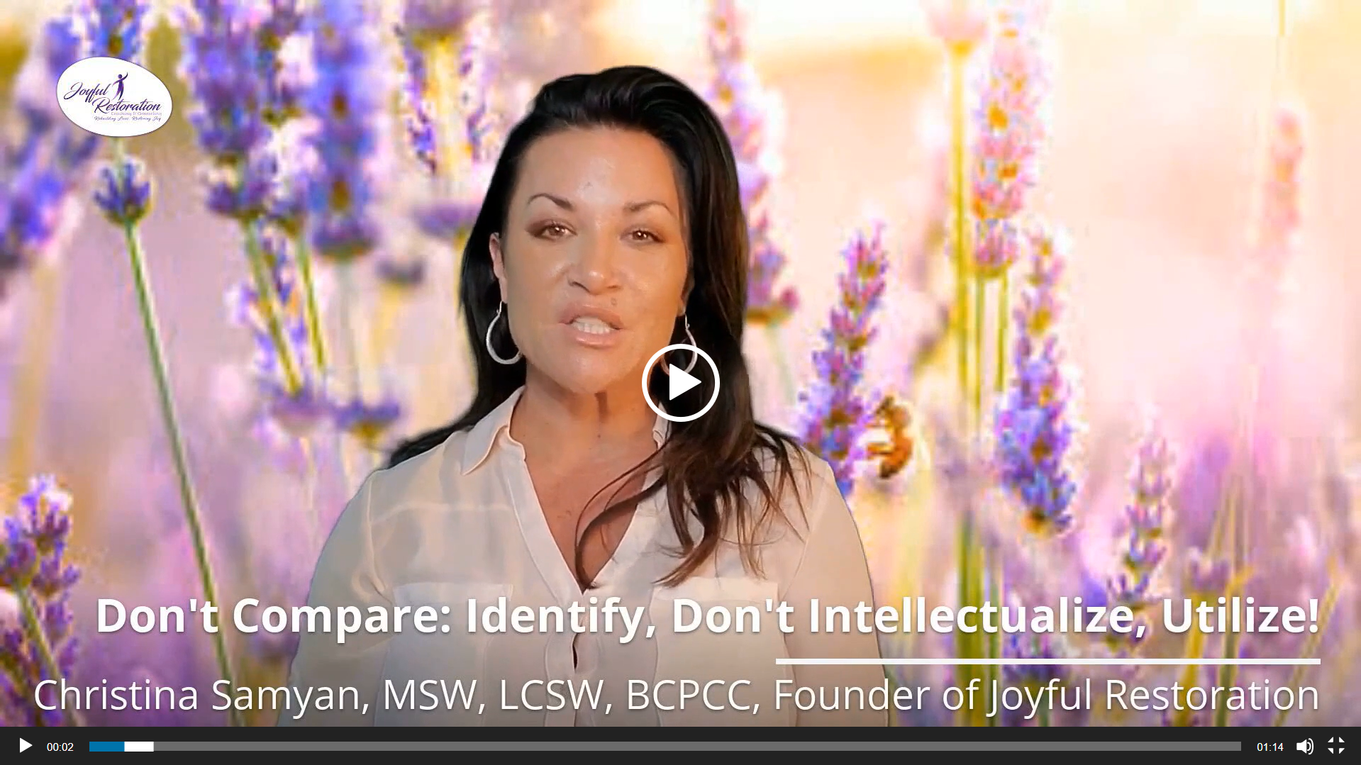 Don’t Compare: Identify, Don’t Intellectualize: Utilize!